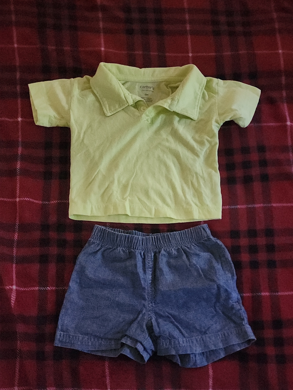 Carter's Bright Lime Green Short Sleeve Polo